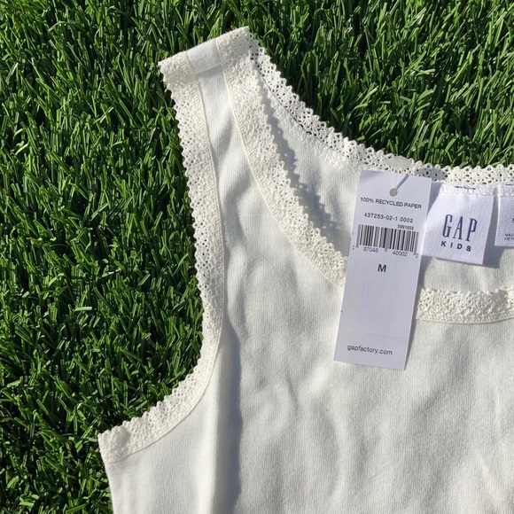 GAP KIDS Girls Lace tank top // Size M // Cream - Picture 4 of 6